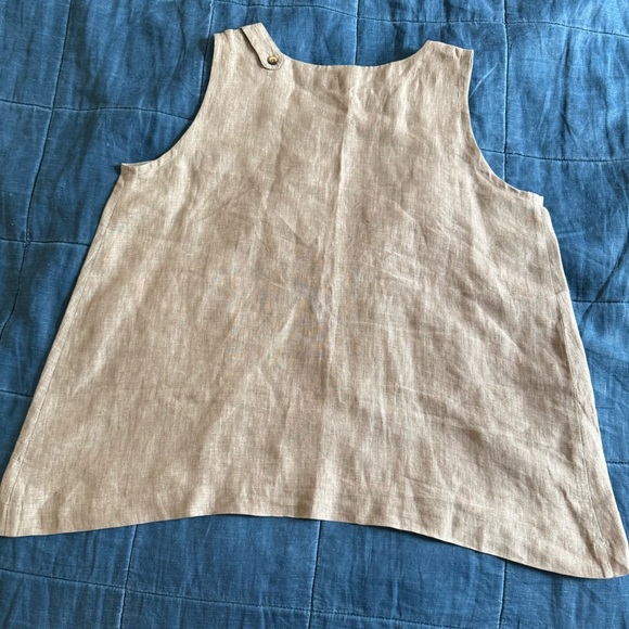 Eskandar 100% Linen Tank-Top Size 0 - Picture 2 of 9